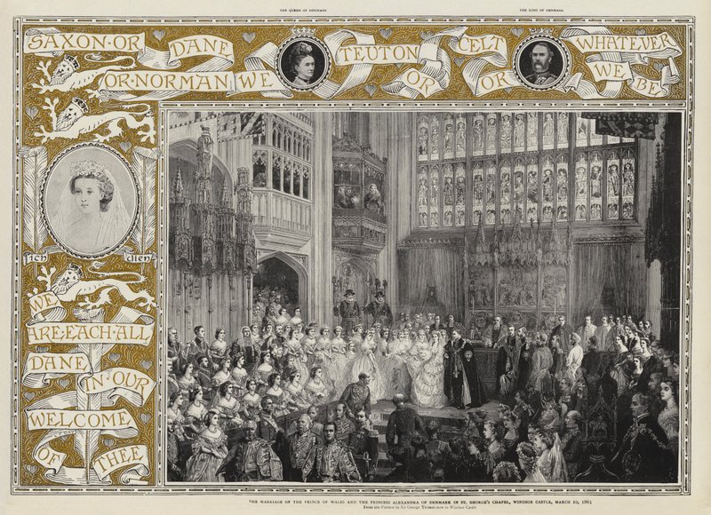 Prinsen av Wales och prinsessan Alexandra av Danmarks bröllop i St George