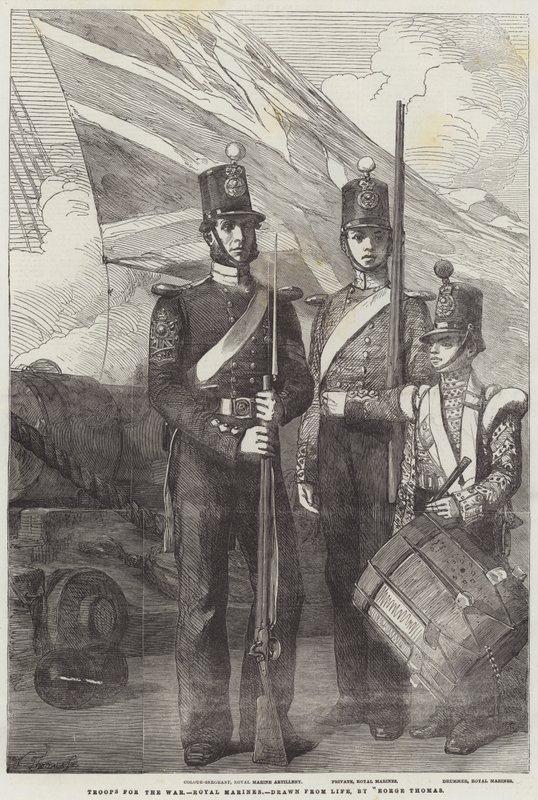 Trupper för kriget, Royal Marines av George Housman Thomas