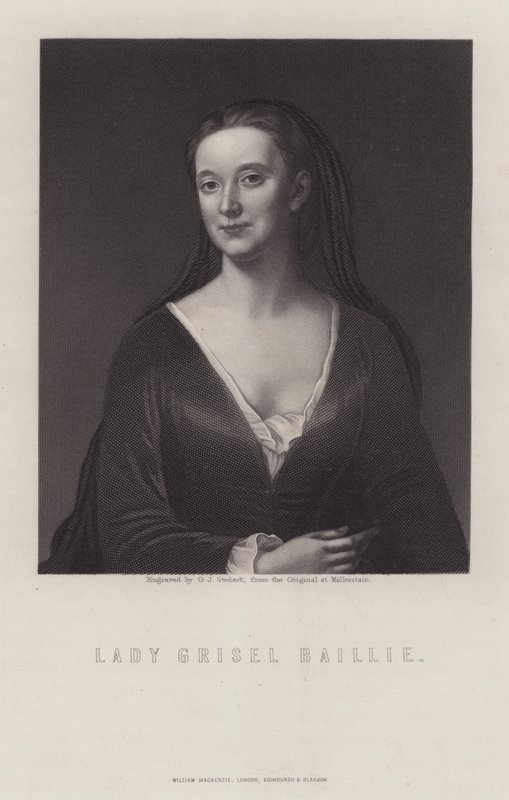 Lady Grizel Baillie, skotsk låtskrivare (gravyr) av George J. Stodart