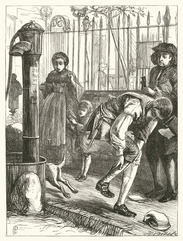 Illustration för Elegy, On the Death Of A Mad Dog (gravyr) av George John Pinwell