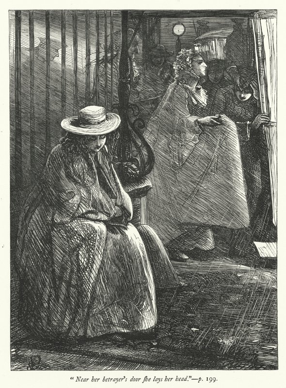 Illustration för Den öde byn (gravyr) av George John Pinwell