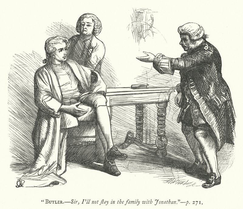 Illustration för den godmodiga mannen (gravyr) av George John Pinwell