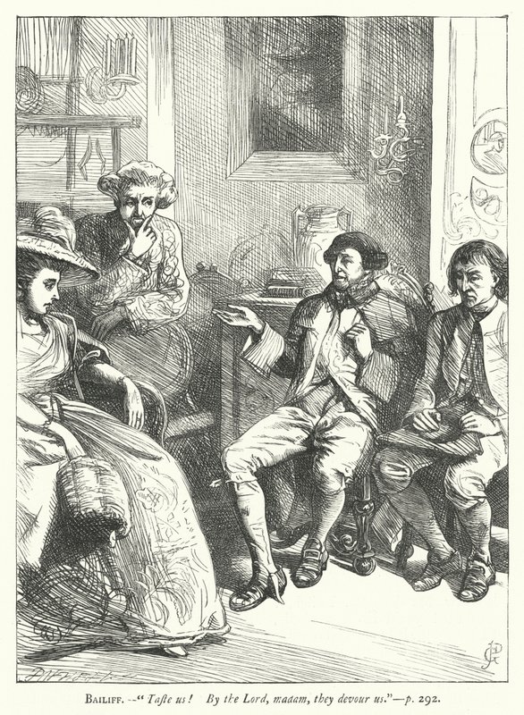 Illustration för den godmodiga mannen (gravyr) av George John Pinwell
