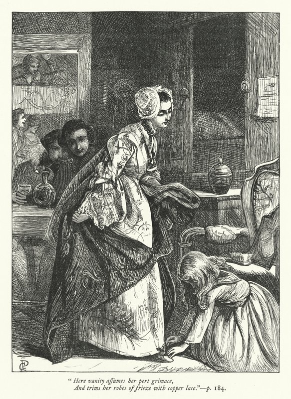 Illustration för Resenären (gravyr) av George John Pinwell