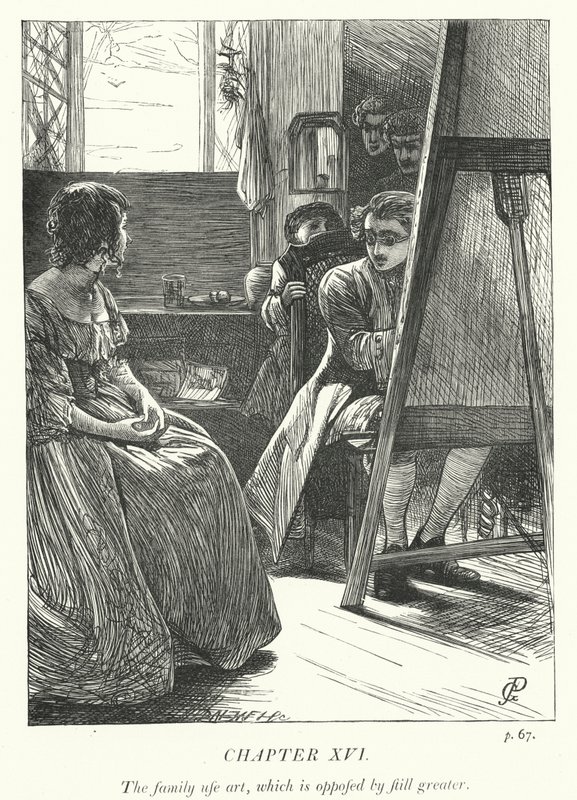 Illustration för The Vicar of Wakefield (gravyr) av George John Pinwell