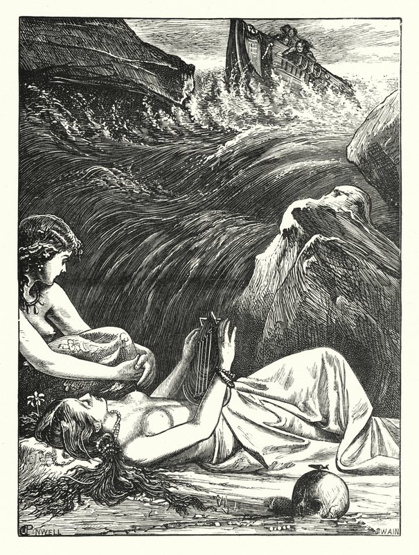 The Last of the Sirens (gravyr) av George John Pinwell