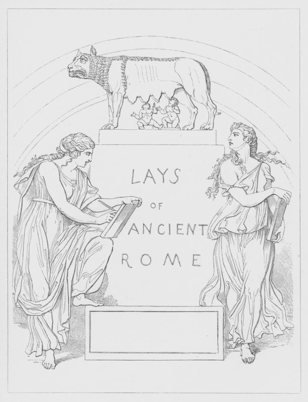 Frontispice för Lays of Ancient Rome av Lord Macaulay av George Junior Scharf