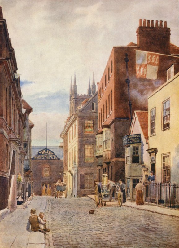 Church Street, söderut (färglitografi) av George Moore Henton