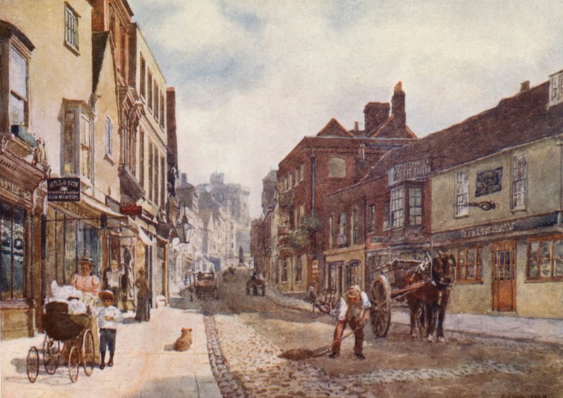 Peascod Street (färglitografi) av George Moore Henton