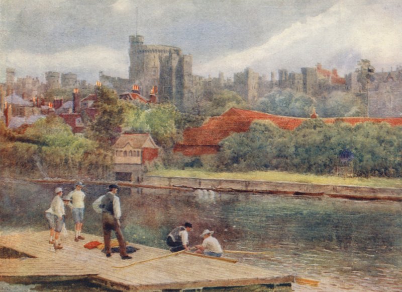 Slottet från flottarna (färglitografi) av George Moore Henton
