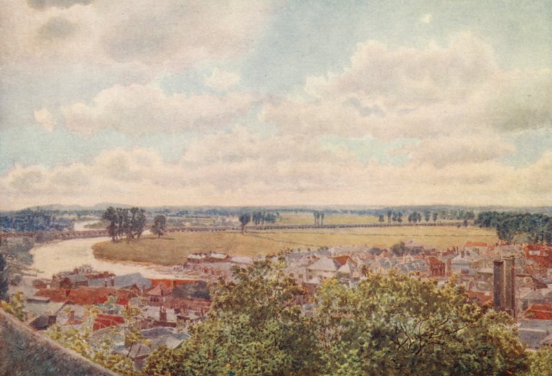Vy västerut från den norra terrassen (färglitografi) av George Moore Henton