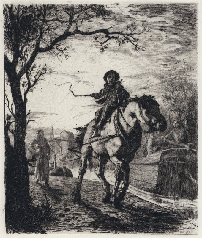 På Bridgewater Canal (etsning) av George Percy Jacomb Hood