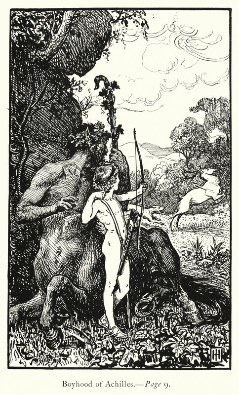 The Iliaden: Boyhood of Achilles (gravyr) av George Percy Jacomb Hood