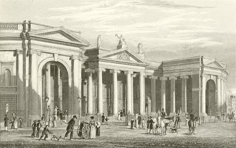 Bank of Ireland, Dublin, South Portico av George Petrie