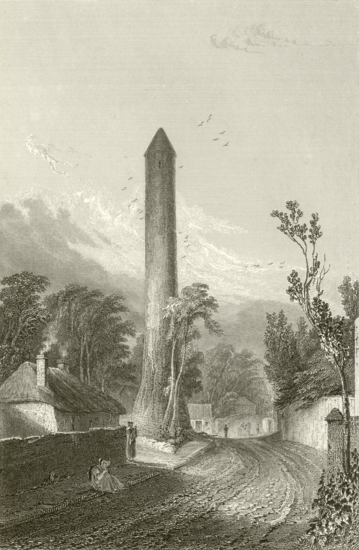 Det runda tornet i Clondalkin, Dublin, Irland av George Petrie