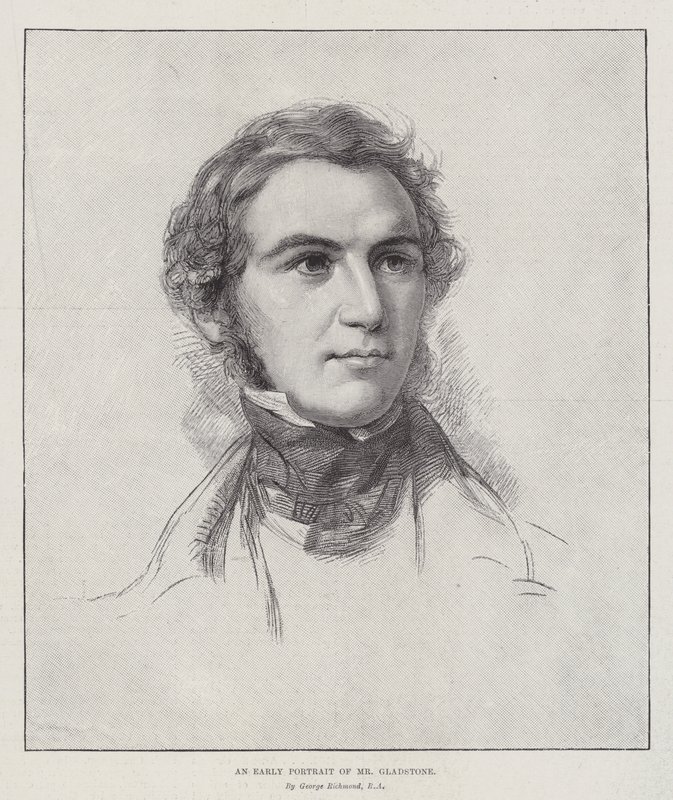 Ett tidigt porträtt av Mr Gladstone av George Richmond