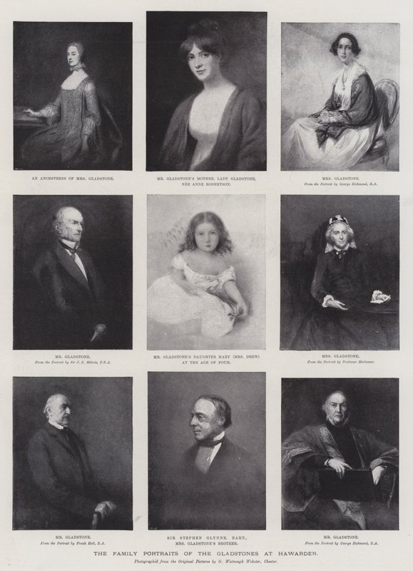 Familjeporträtten av Gladstones i Hawarden av George Richmond