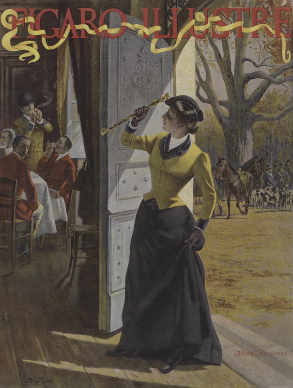 Kom igen, mina herrar! (Kom, mina herrar!). Omslag till Le Figaro Illustre, oktober 1895 av George Roux