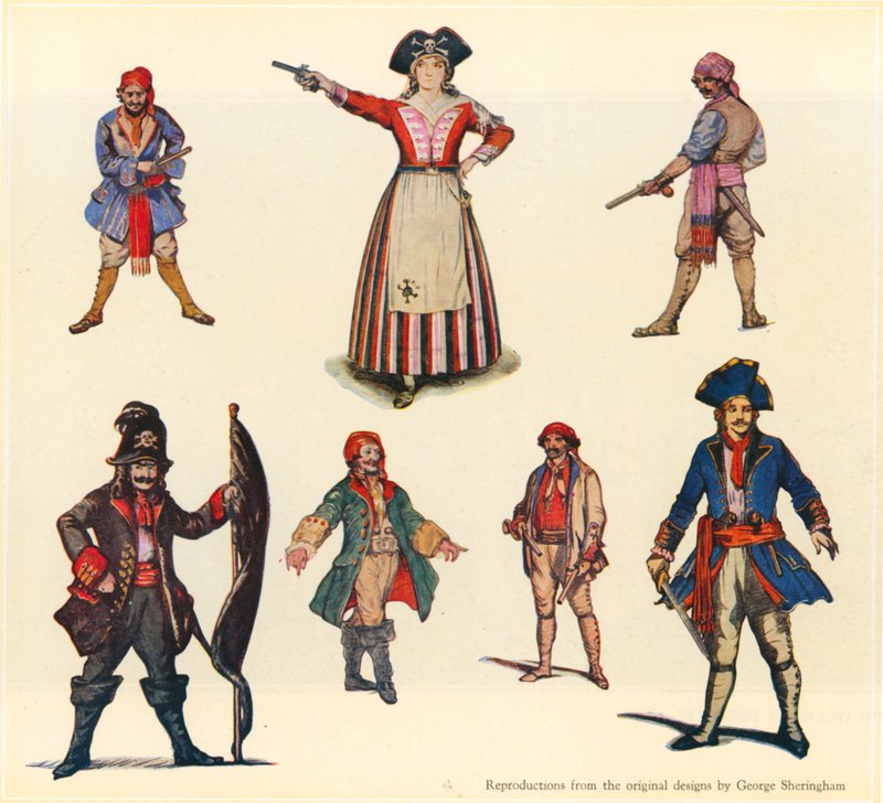Design för The Pirates of Penzance av George Sheringham