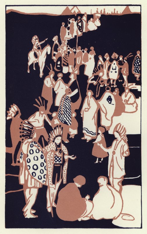 "Jag skulle vilja se min mors folk" (färg litho) av George Sheringham