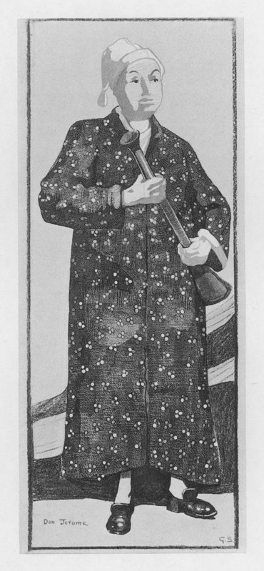 Illustration till The Duenna av Sheridan (färg litho) av George Sheringham