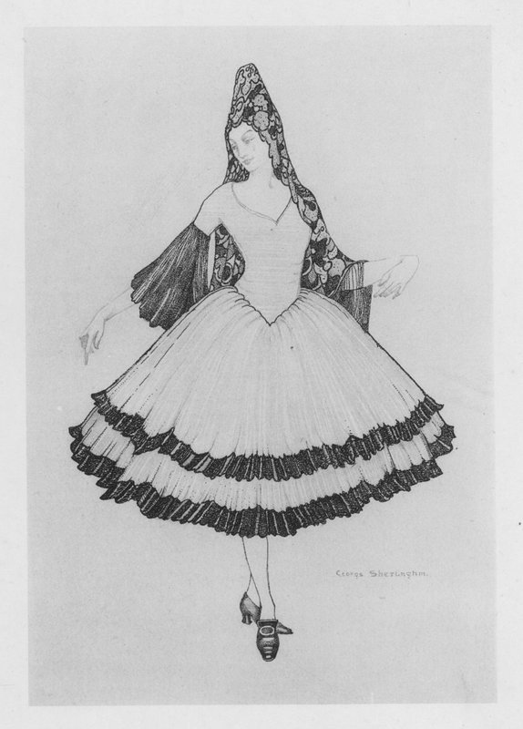 Illustration till The Duenna av Sheridan (färg litho) av George Sheringham