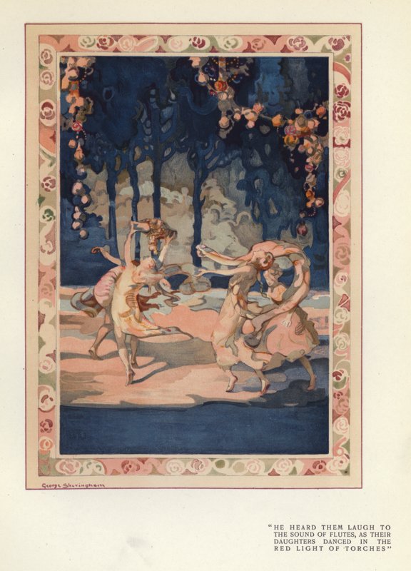 Illustration för The Happy Hypocrite av Max Beerbohm (färg litho) av George Sheringham