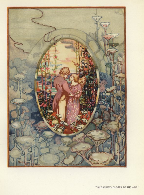 Illustration för The Happy Hypocrite av Max Beerbohm (färg litho) av George Sheringham
