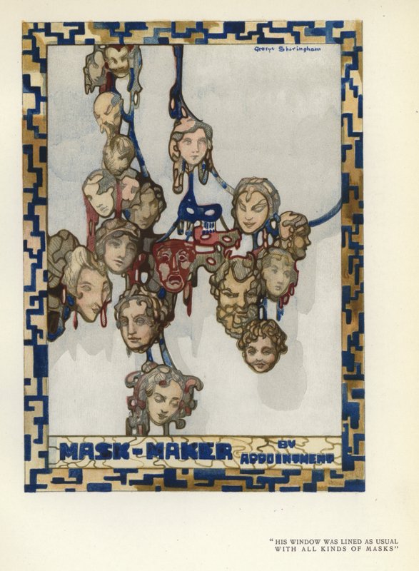 Illustration för The Happy Hypocrite av Max Beerbohm (färg litho) av George Sheringham