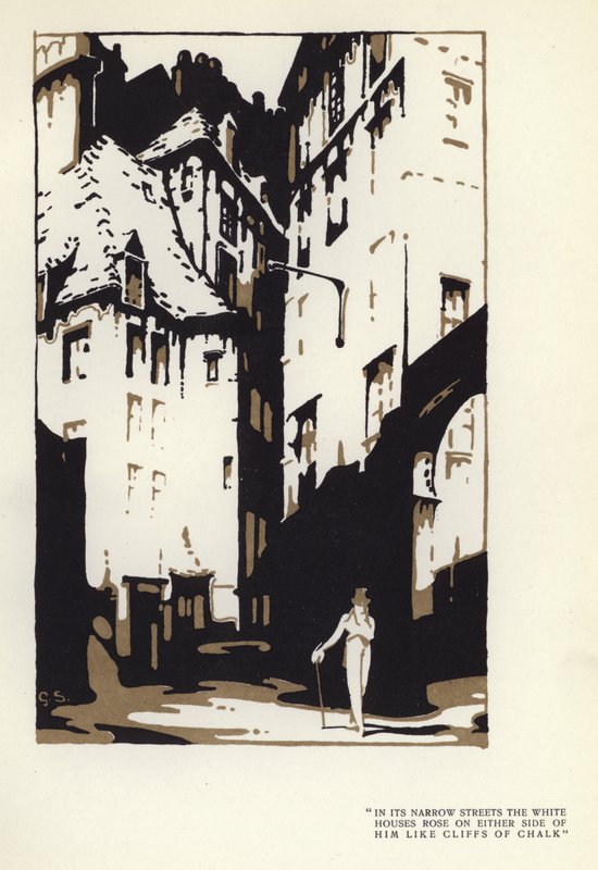 Illustration för The Happy Hypocrite av Max Beerbohm (färg litho) av George Sheringham