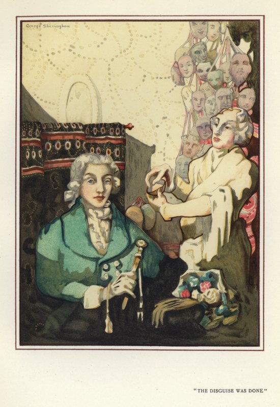 Illustration för The Happy Hypocrite av Max Beerbohm (färg litho) av George Sheringham
