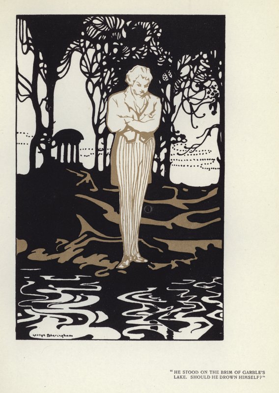 Illustration för The Happy Hypocrite av Max Beerbohm (färg litho) av George Sheringham