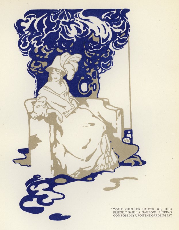 Illustration för The Happy Hypocrite av Max Beerbohm (färg litho) av George Sheringham