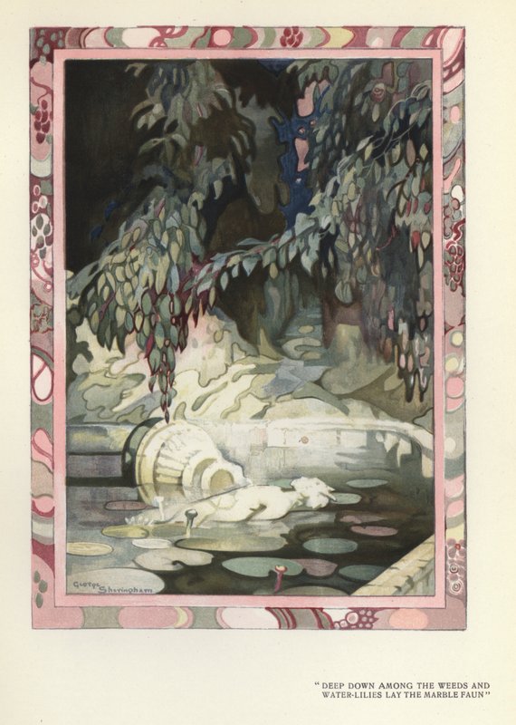 Illustration för The Happy Hypocrite av Max Beerbohm (färg litho) av George Sheringham