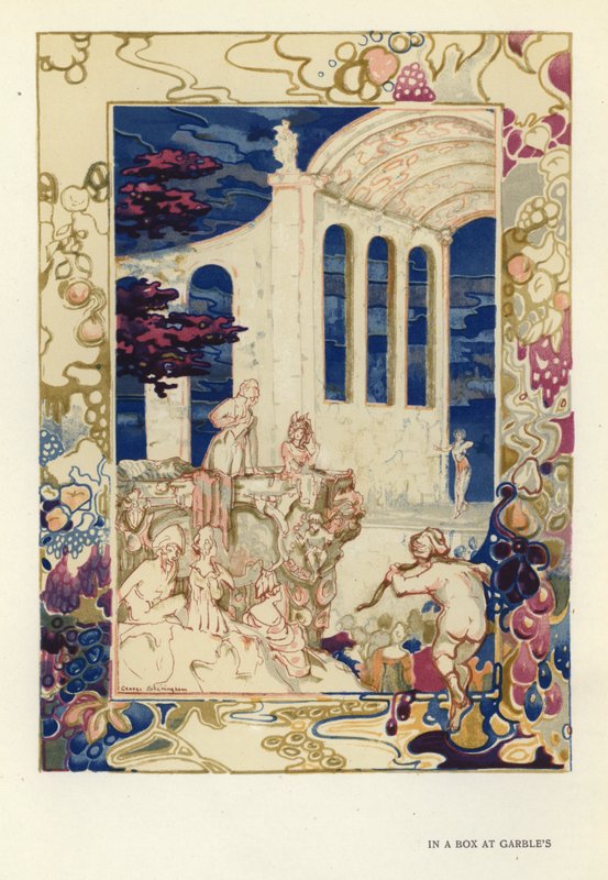 Illustration för The Happy Hypocrite av Max Beerbohm (färg litho) av George Sheringham