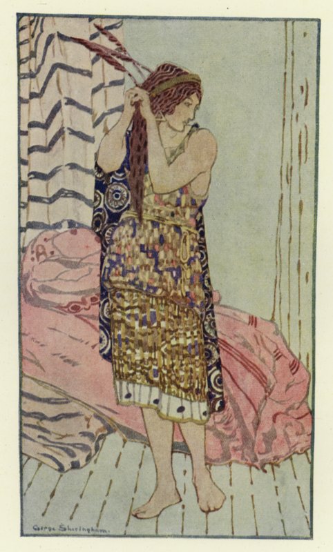 Hon var väldigt vacker och mild (färg litho) av George Sheringham