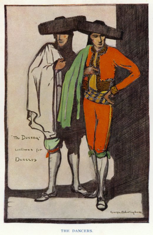 The Duenna av Sheridan: The Dancers (färg litho) av George Sheringham