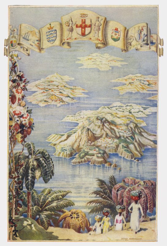 Västindien (färg litho) av George Sheringham