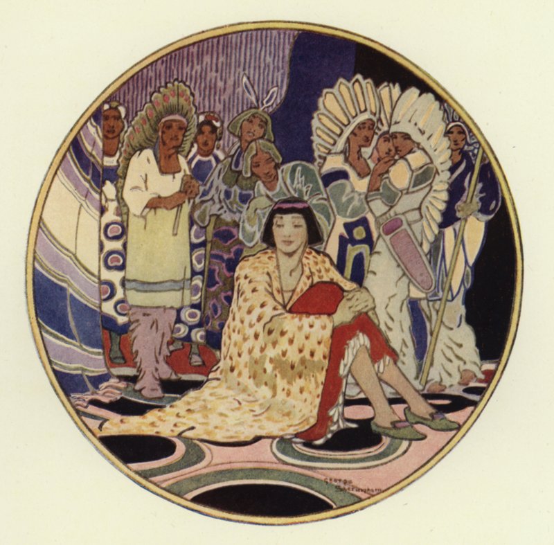 Människorna var alla samlade för bröllopet (färg litho) av George Sheringham