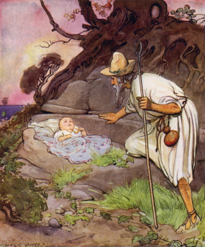 Han var en human man, så han bar hem den lilla Perdita till sin fru av George Soper