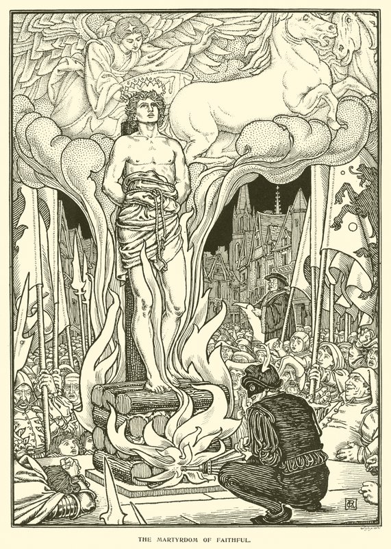 De trognas martyrskap (gravyr) av George Woolliscroft Rhead