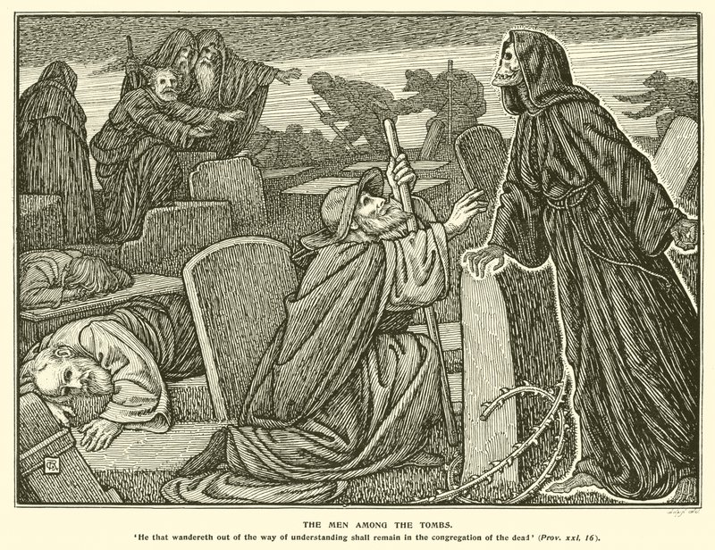 Männen bland gravarna (gravyr) av George Woolliscroft Rhead