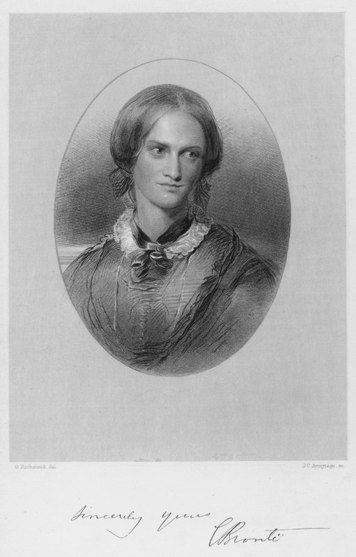 Porträtt av Charlotte Bronte av George after Richmond