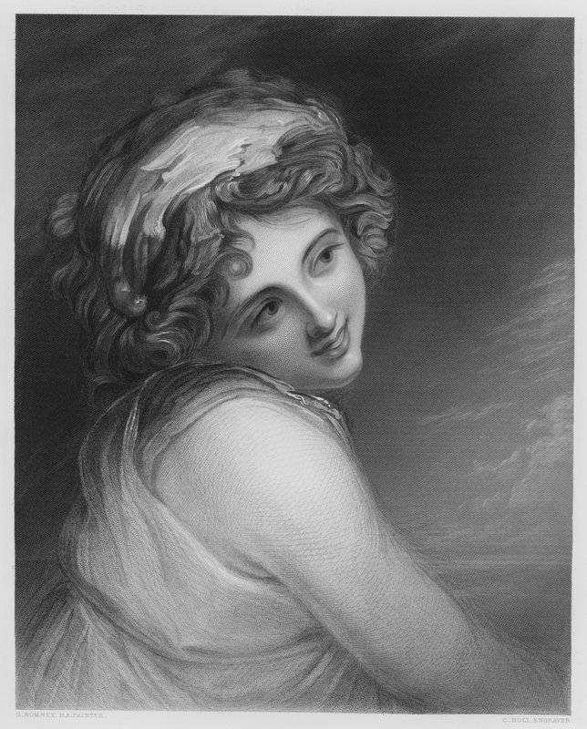 En Bacchante, från bilden i Vernon Gallery av George after Romney