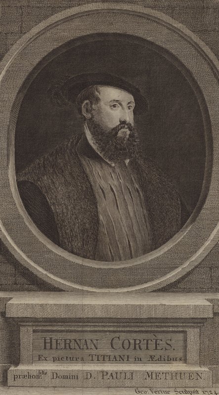 Hernan Cortes, spansk erövrare av George after Vertue