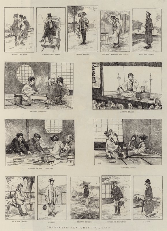 Karaktärsskisser i Japan av Georges Ferdinand Bigot