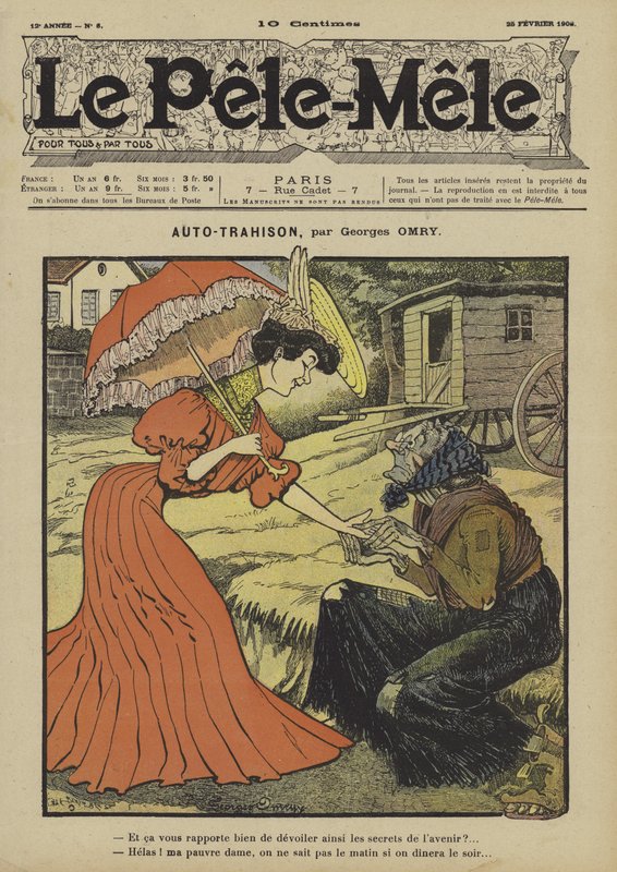 Självförräderi. Illustration för Le Pele-Mele, 1906 av Georges Antonin Henri Mory