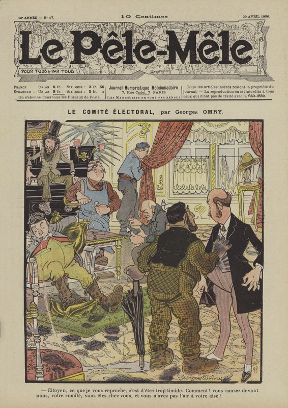 Valnämnden. Illustration för Le Pele-Mele, 1906 av Georges Antonin Henri Mory