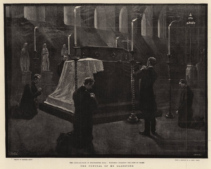 Mr Gladstones begravning av Georges Bertin Scott