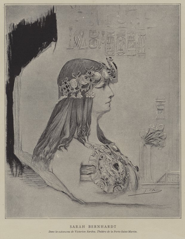 Sarah Bernhardt, fransk skådespelerska av Georges Clairin